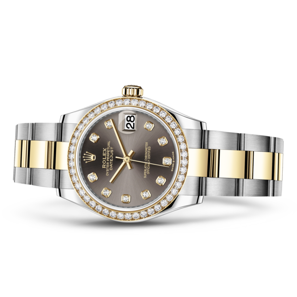 DATEJUST JAUNE/BRUN SERTI