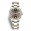 DATEJUST JAUNE/BRUN SERTI