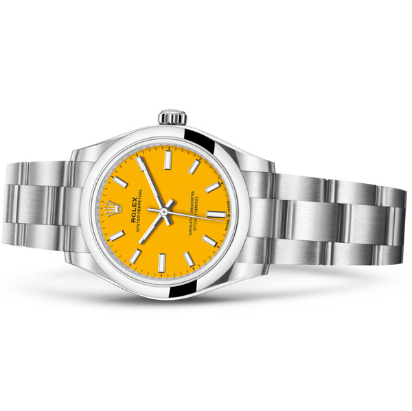 oyster perpetual jaune 31mm