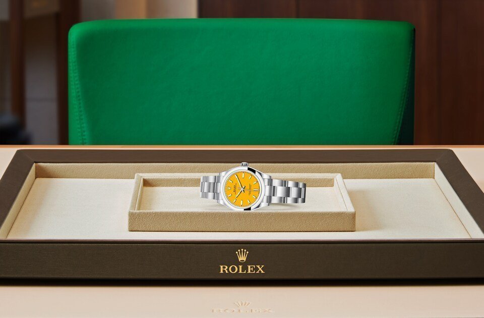 oyster perpetual jaune 31mm