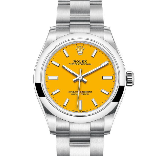 oyster perpetual jaune 31mm