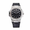 PATEK PHILIPPE NAUTILUS BLACK LEATHER