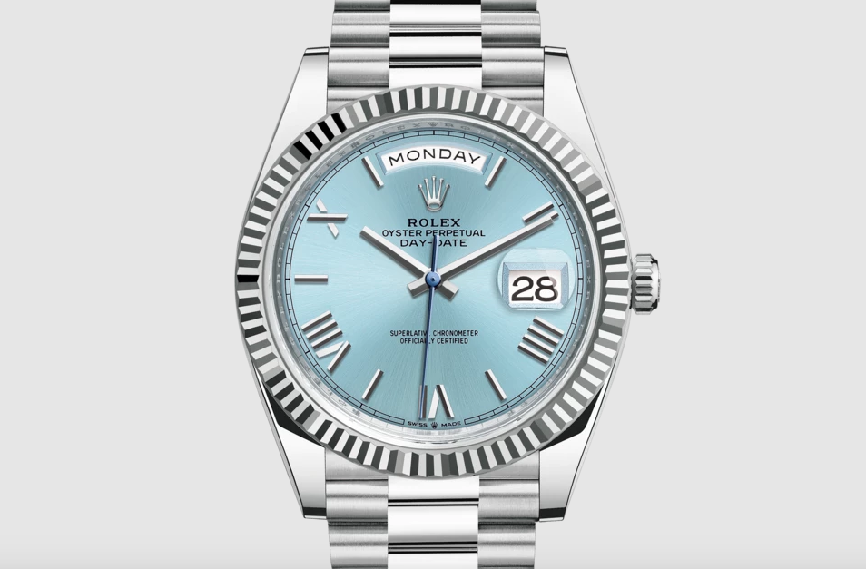 Rolex Day-Date 40 228236 Platinum Ice Blue